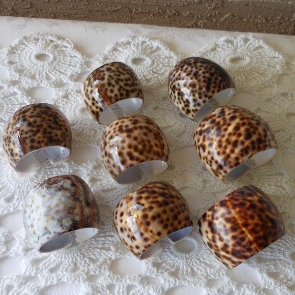 Vintage | Dining | Cowrie Shell Napkin Rings Beachy Boho Table | Poshmark